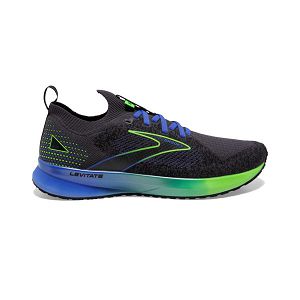 Brooks Levitate StealthFit 5 Road Running Shoes - Mens, Black/Blue/Green | IE-LNF784529